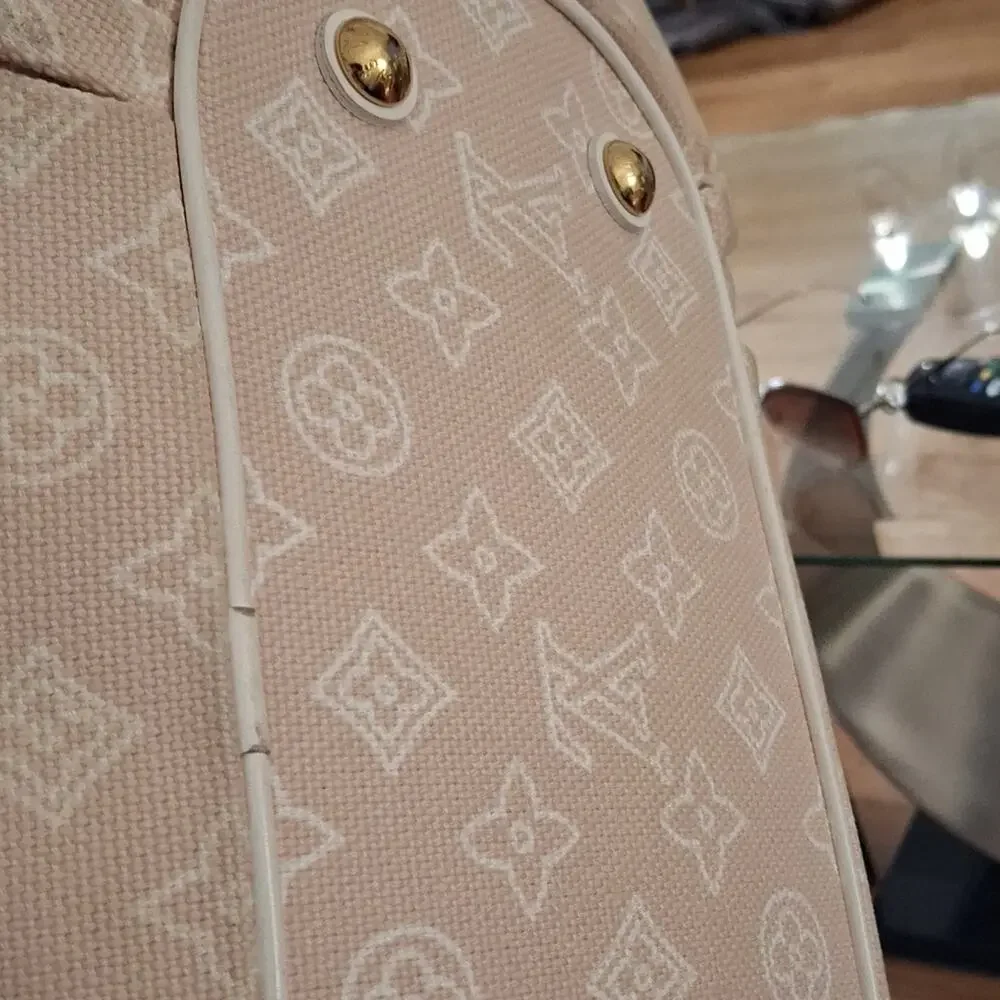 Louis Vuitton Cream Tote Bag